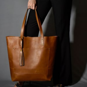 leather tote bag for women large brown leather tote purse bag laptop handbag handmade gift for mother girlfriend shopper totes work bags mom