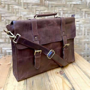 Messenger bag laptop bag leather messenger bag handmade shoulder bag 15 inch laptop office work bag gifts for him men shoulder crossbody bag