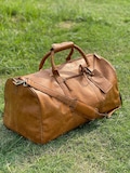 Personalized leather duffel Bag Full Grain Leather weekender bag Handmade large weekend travel Vacation Holidays Bag best Men gift Groomsmen product logo
