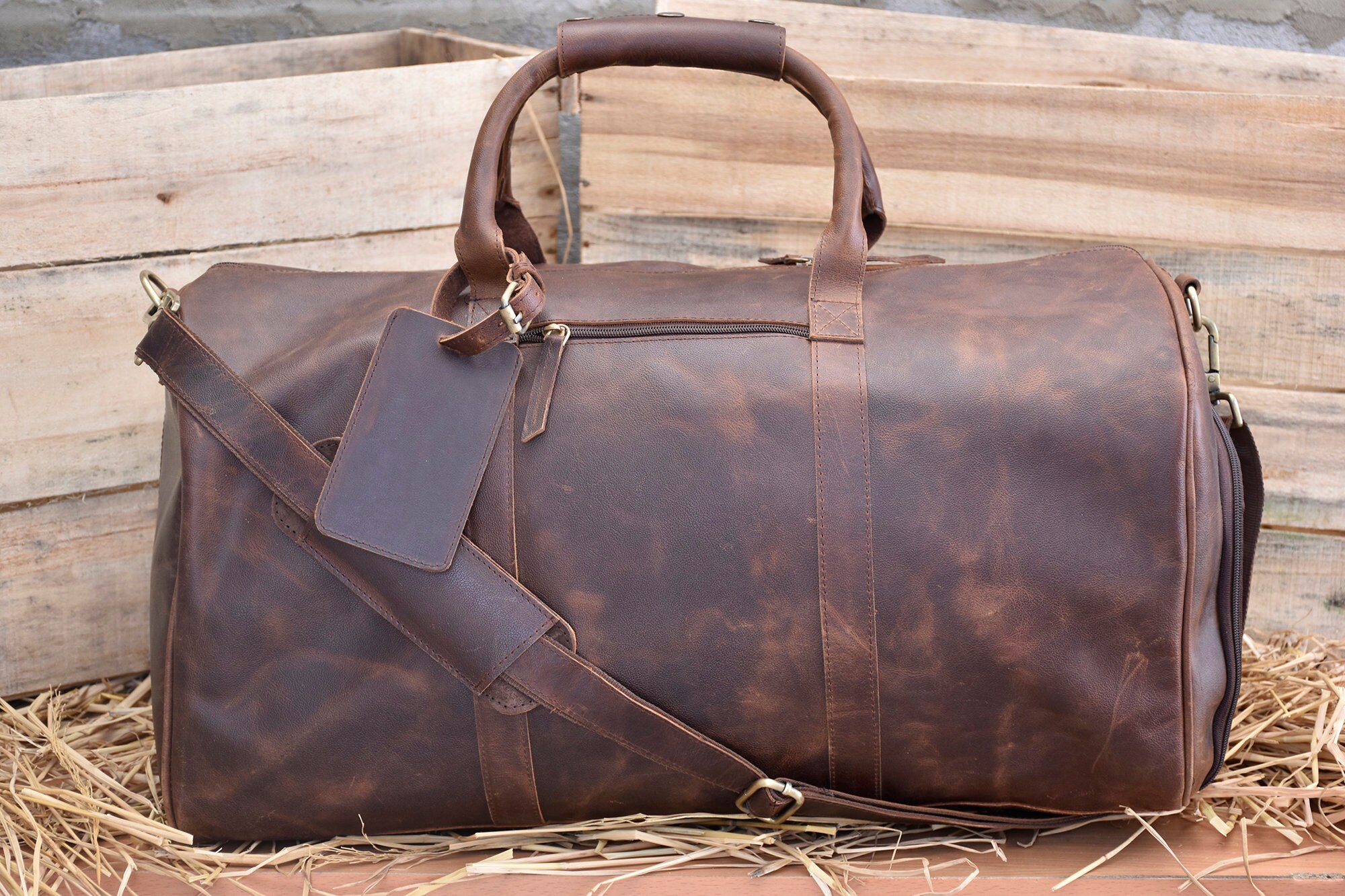 Leather weekender bag men leather duffel bag travel bag duffle | Etsy