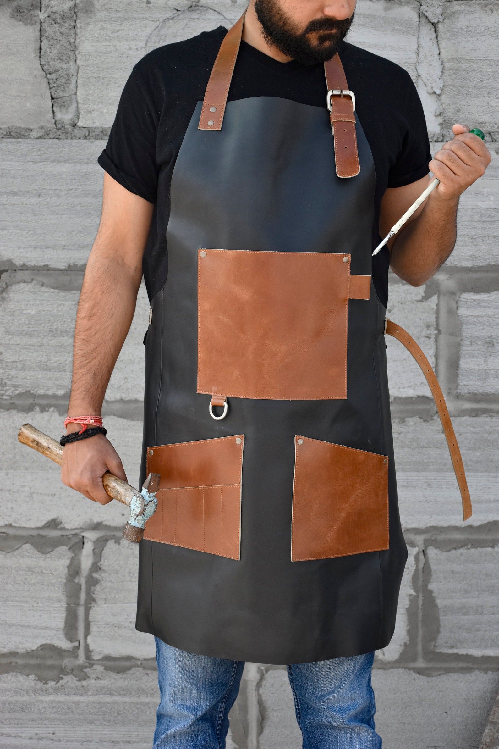 Leather Apron Men Blacksmith Apron Woodworking Apron for Men Etsy