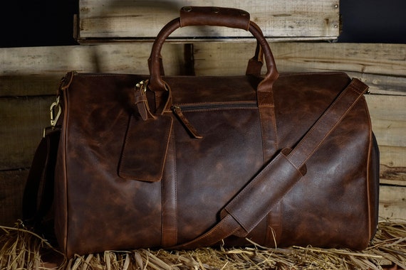 No. 12 Weekender Bag - Handmade Leather Duffle Bag