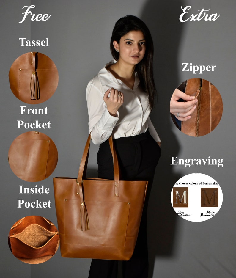 Happy Mother Day Leather Tote Bag Mommy Est 2024 LT01 main image 1