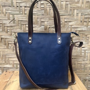 Christmas gift for her, leather tote bags for women crossbody tote shoulder everyday purse personalized leather gifts anniversary girlfriend