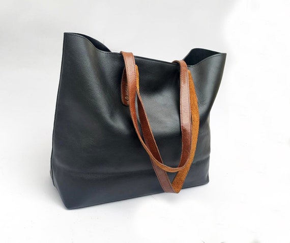 Large Soft Leather Crossbody Bag, Laptop Messenger Bag