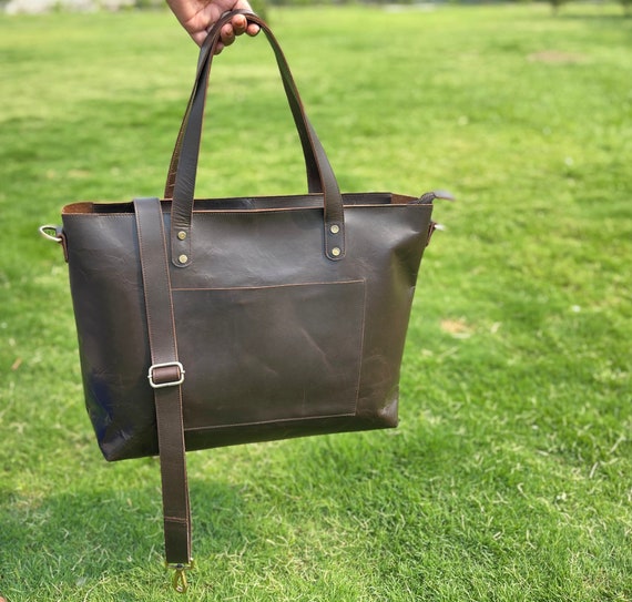 Leather Working Tote - Handmade Leather Tote