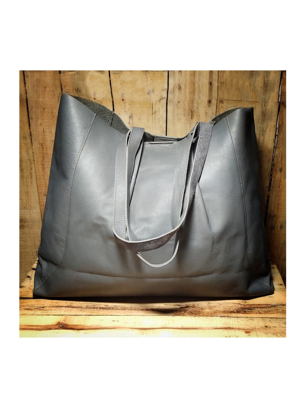 Leather Large Tote Bag Laptop Tote Bag for Women Large Purse Oversized