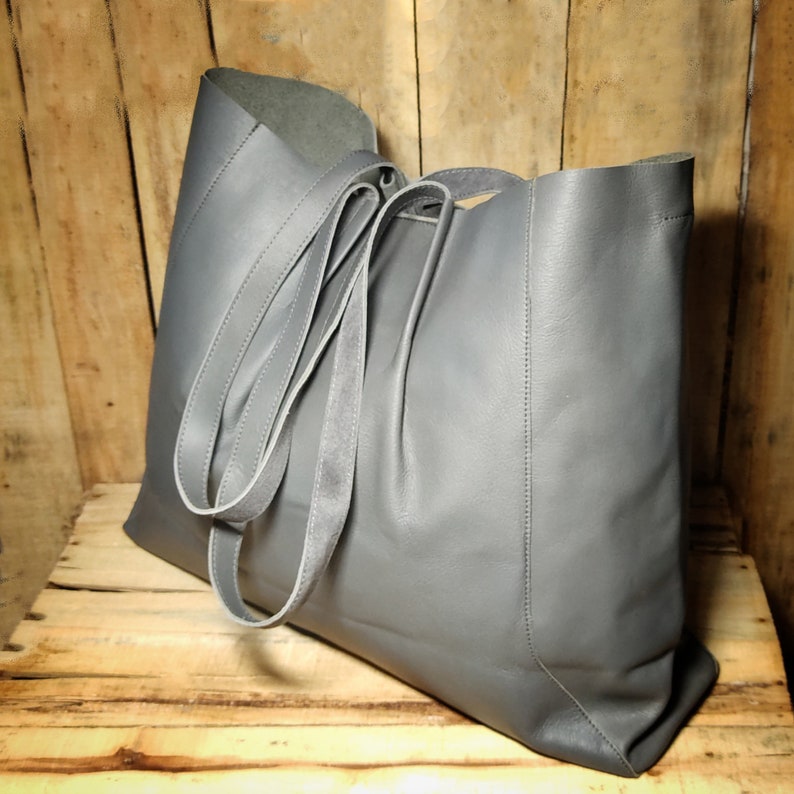 duża skórzana torba na ramię skórzana torba typu oversize skórzana torebka dla kobiet torba do pracy torba na laptopa torebka prezent dla dziewczyny spersonalizowana zdjęcie 4