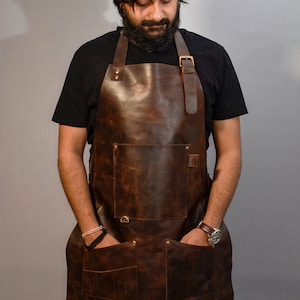 leather apron men woodworking apron blacksmith apron leather apron blacksmith for men apron chef customised apron personalized gift for him image 9