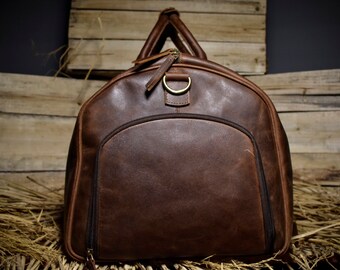 No. 12 Weekender Bag - Handmade Leather Duffle Bag