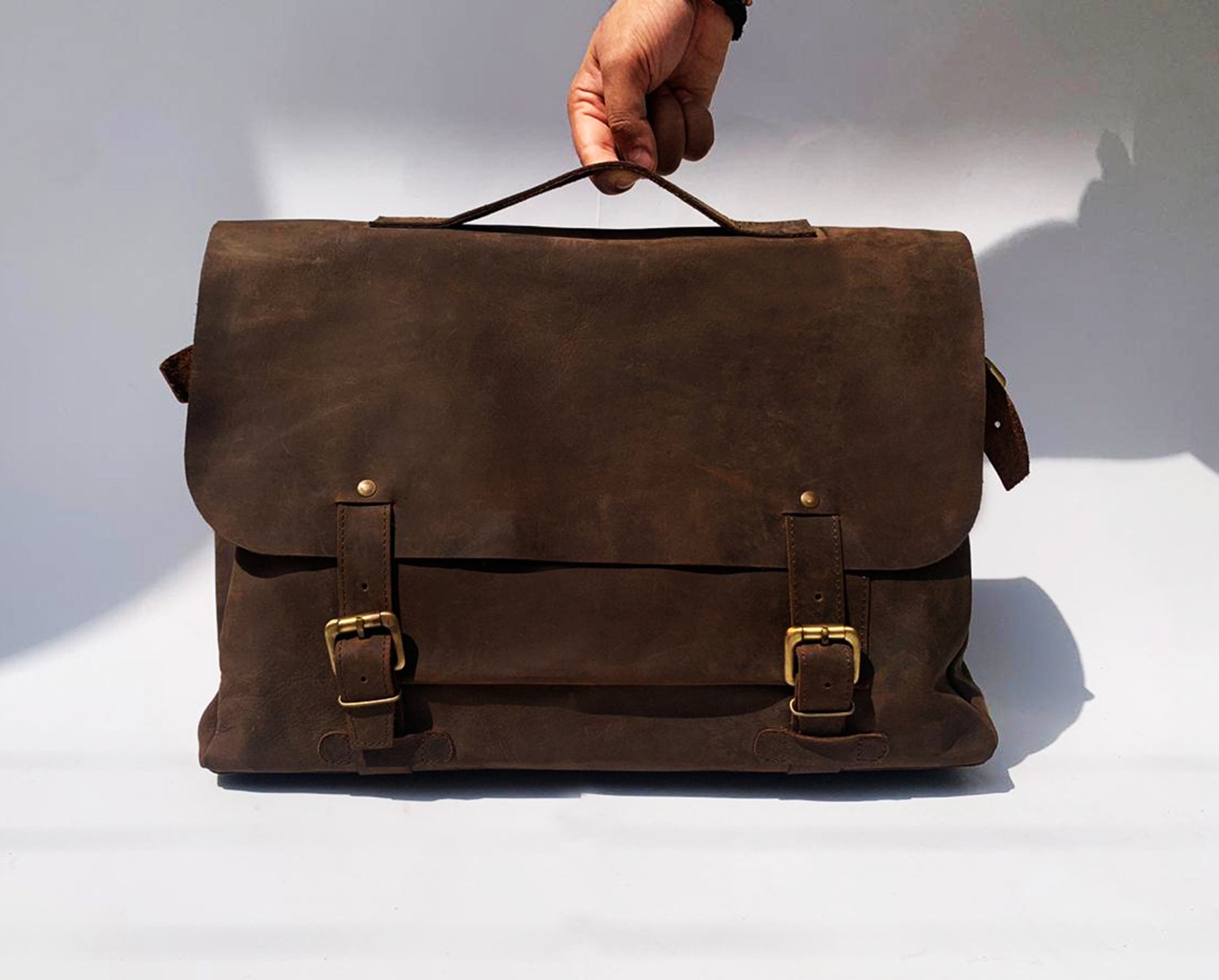 us luggage leather briefcase