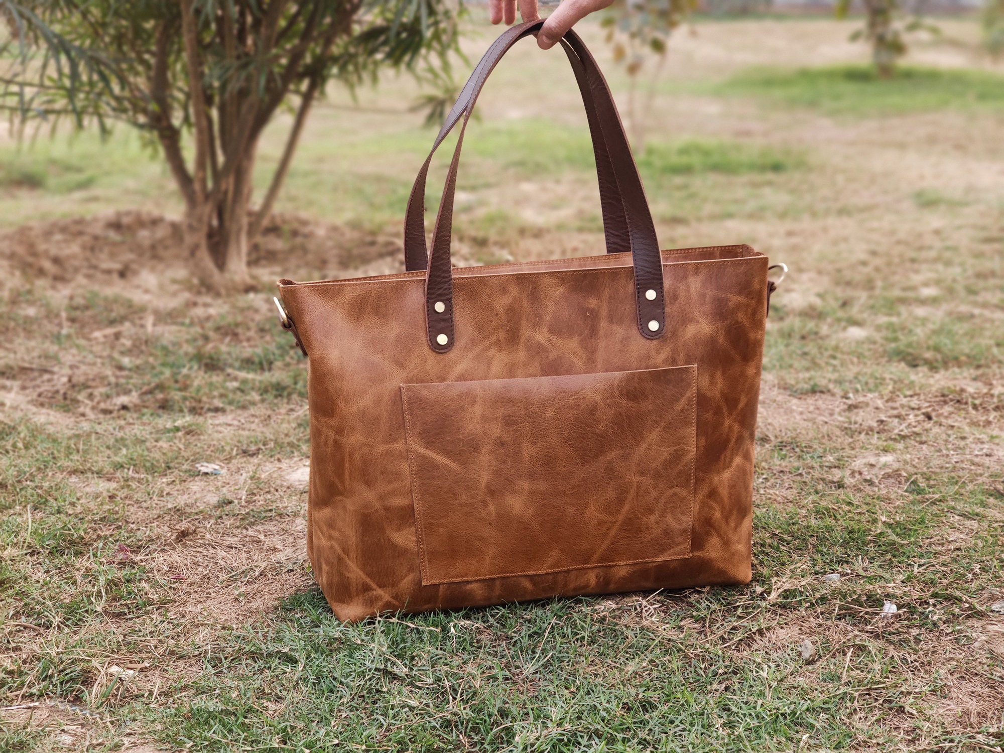 Leather shopper deals handbags