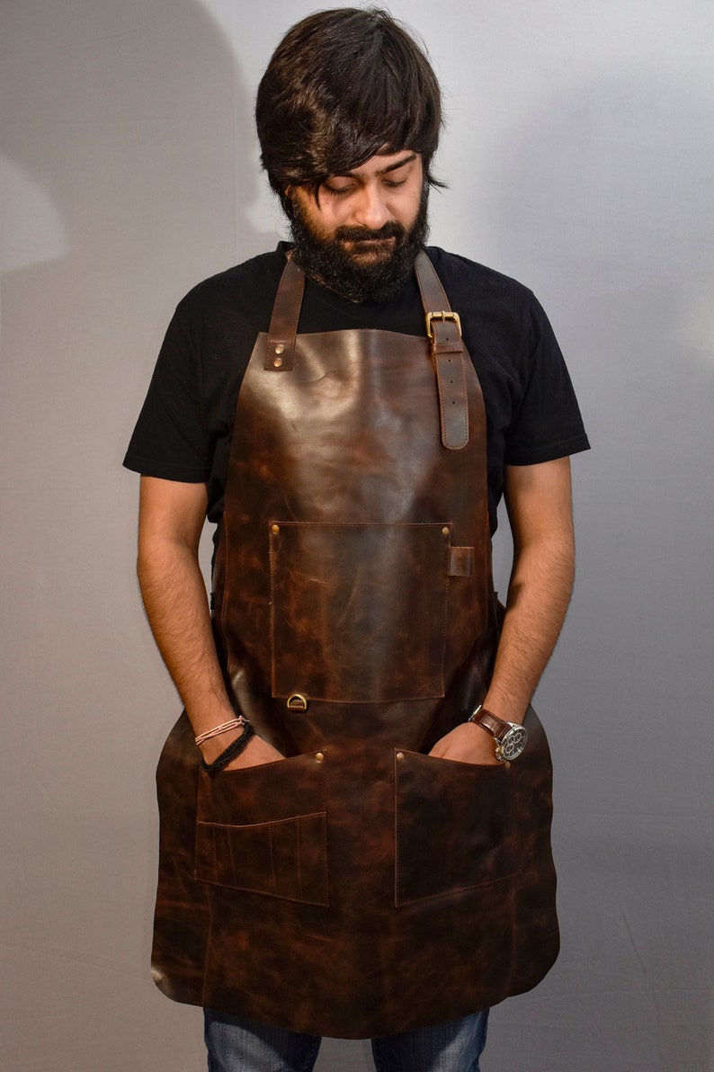 leather apron men woodworking apron blacksmith apron leather apron blacksmith for men apron chef customised apron personalized gift for him image 3
