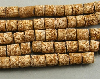 5 strengen schorskralen voor kettingen, 5 mm, natuurlijk materiaal, palmhout, 35 cm lang