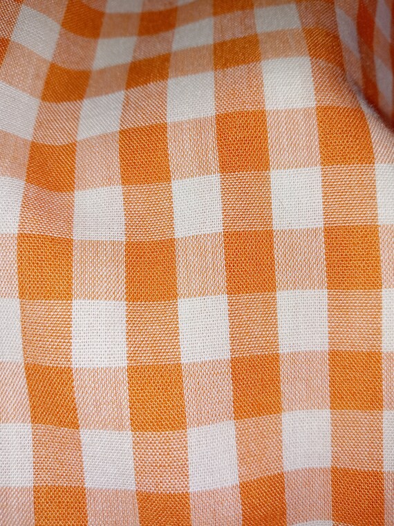 60's orange and white shirt dress - image 5