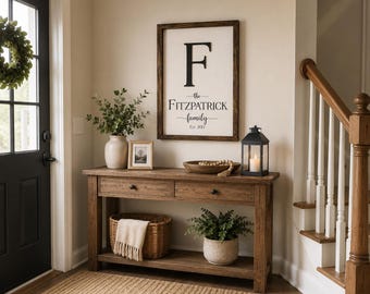 Personalized Family Name Sign| Last Name Established Sign | Wedding Gift for Couple | Housewarming Gift | First Home Gift | Custom Wood Sign