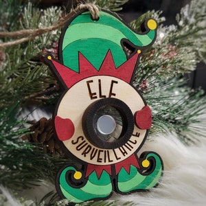 Elf Surveillance Camera ornament
