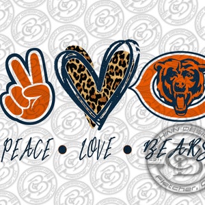 Peace Love Bears, Digital Design, PNG image, JPEG, sublimation design