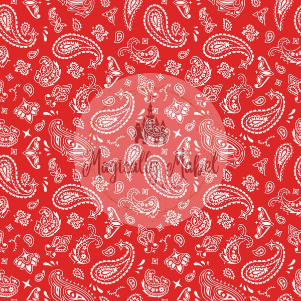 Red Bandana Seamless Pattern