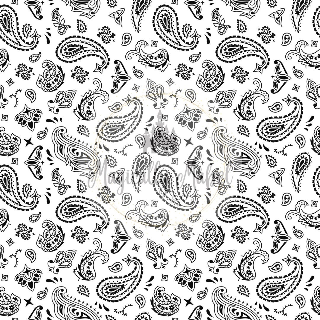 White Bandana Seamless Pattern Etsy