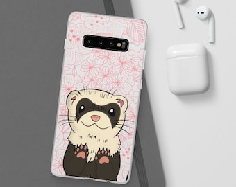 Love Ferret Mom Dad Ferret lover Kawaii Flexi Case for Iphone 12 11 Pro Max 8 all models Perfect gift for Ferret lover family