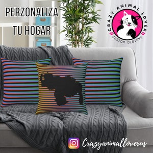 Venezuela Cruz diez arte cinético kinetic art I love Venezuela custom pillow home decor perfect gift for Venezuelan girlfriend boyfriend
