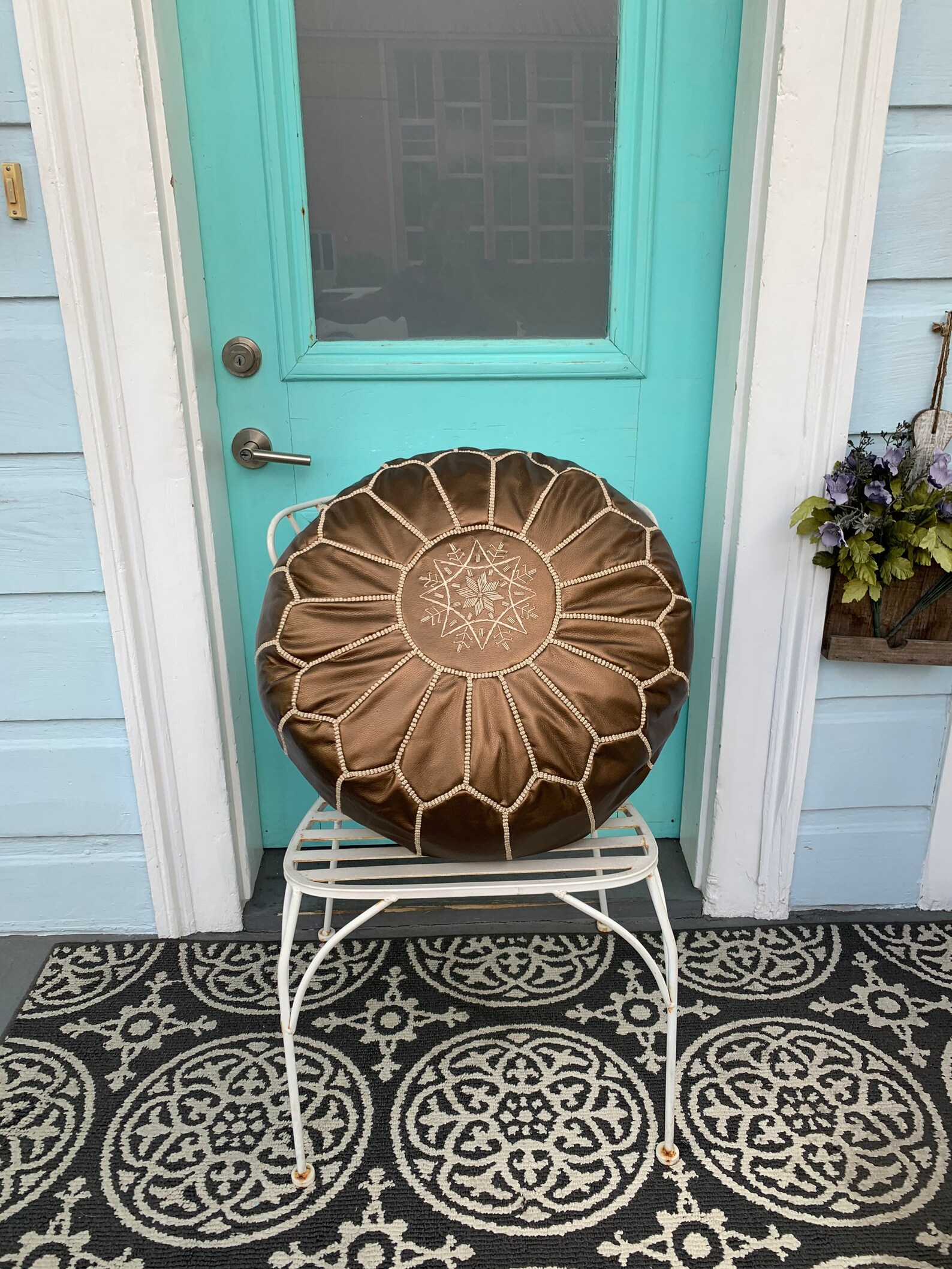 Puf marroquí otomana marroquí almohada de suelo cojín de | Etsy