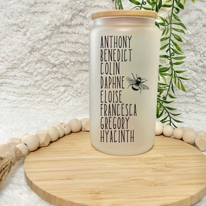 The ton glass cup| spill the tea cup | society gossip glass cup| Colin’s carriage ride cup| ice coffee cup