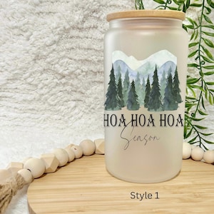 hoa hoa season glass | Bookish ice coffee glass | bookish gift| forks glass