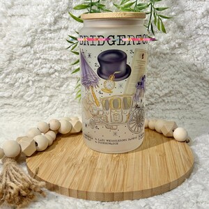 The ton glass cup| spill the tea cup | society gossip glass cup| Colin’s carriage ride cup| ice coffee cup