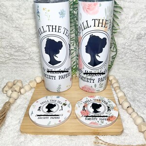 Society pages tumbler | society pages coasters|society gossip  cup