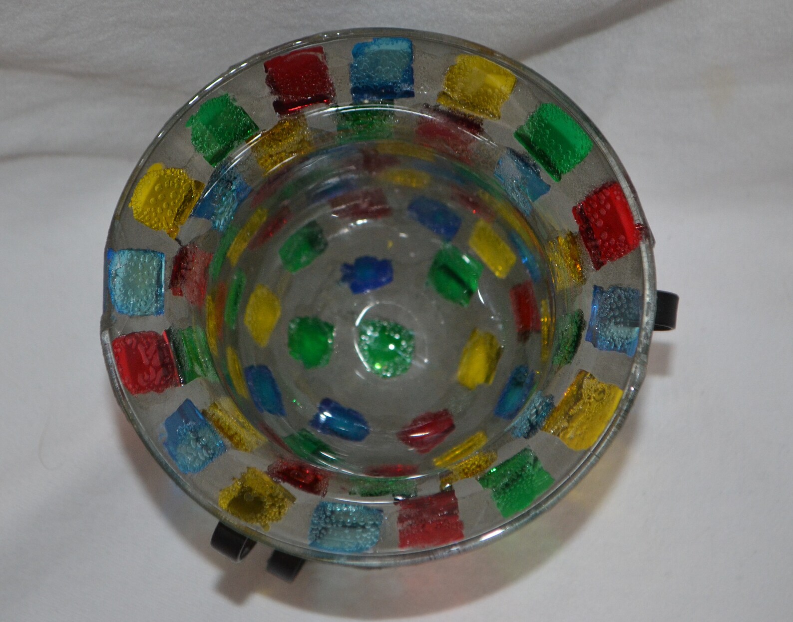 Vintage Stained Glass Candle Holder With Stand Etsy UK