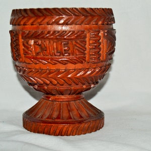 Vintage Chile Wood Cup