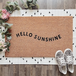 Hello Sunshine Door Mat | Sunny Days Door Mat | Spring Door Mat | Summer Porch | Summer Welcome Rug | Sunshine Doormat | Porch Decor Ideas