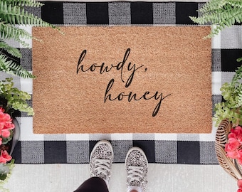 howdy partner doormat, boots off cowboy doormat, Dolly Parton doormat, cowboy doormat, western doormat, kick off your boots