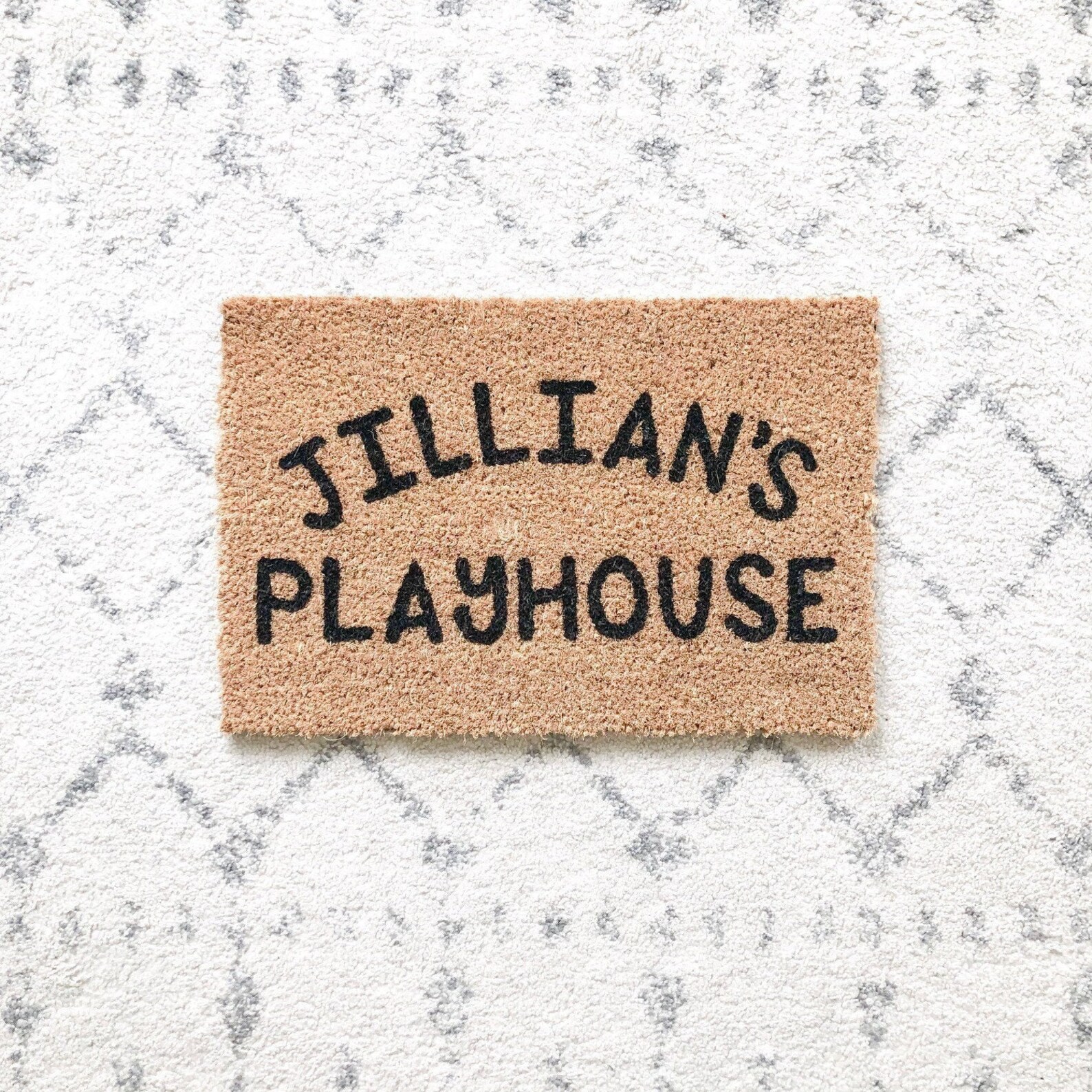 Kids Playhouse Doormat Playhouse Outdoor Customizable Kids Etsy Hong Kong