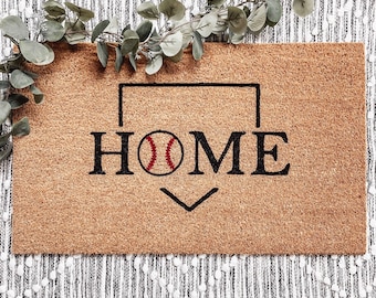 Baseball Doormat | Home Base Door Mat | Baseball Mat | MLB Doormat | Home Baseball Doormat | Home Run | Front Porch Rug | Spring Training