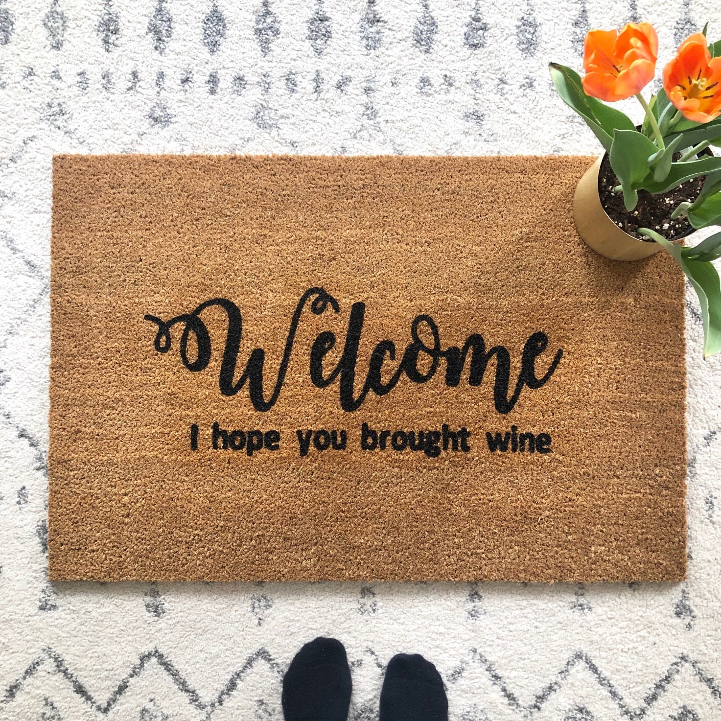 I Hope You Brought Wine Door Mat Wine Doormat Wine Lover Etsy Australia