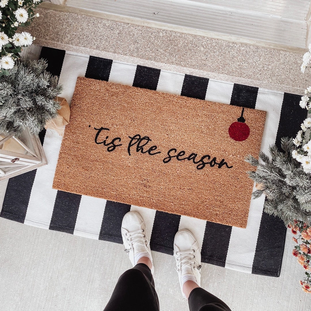 Tis the Season Doormat Christmas Doormat Christmas Decor Entryway Rug