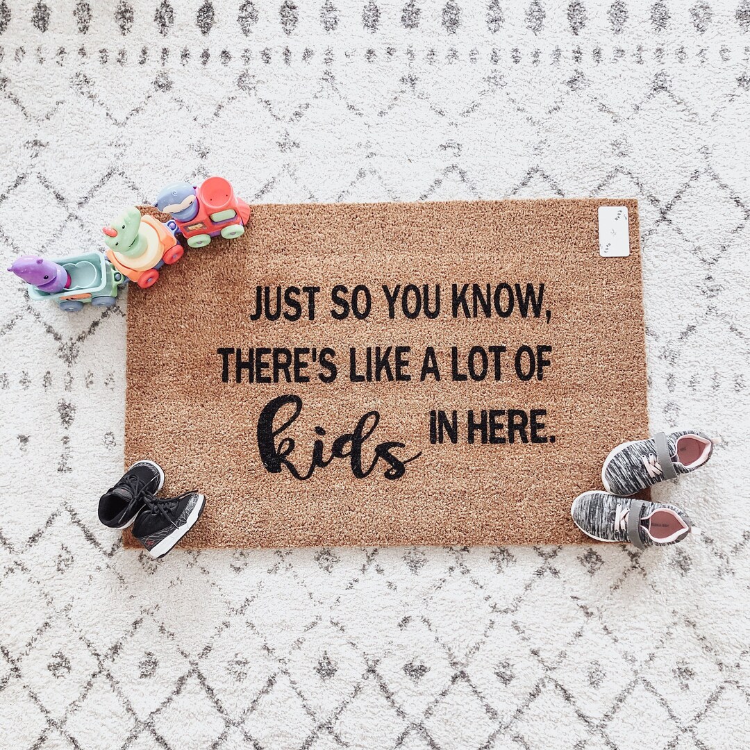 Multiple Children Doormat Doormat Large Family Door Mat Parent Gift