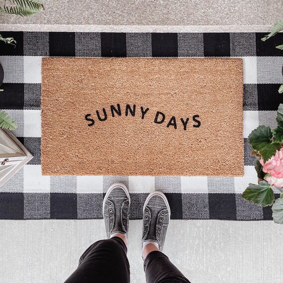 Sunny Days Doormat Spring Door Mat Porch Decor Idea Summer Welcome Rug  Sunshine Doormat Porch Decor Outdoor Door Mat 