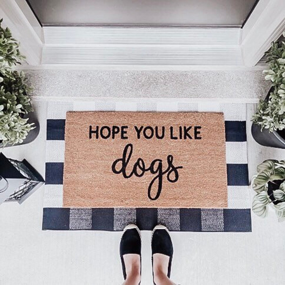 Hope You Like Customizable Doormat Spring Door Mat Dog Doormat Dog Rug Pet  Rug Dog Lover Gift Customizable Doormat Outdoor 