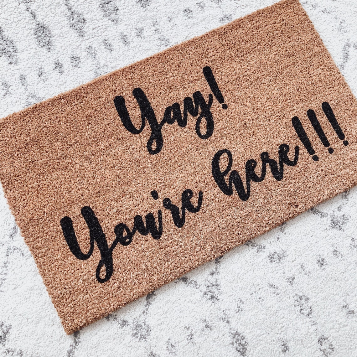Yay You're Here Doormat / Alfombra de bienvenida / Etsy España