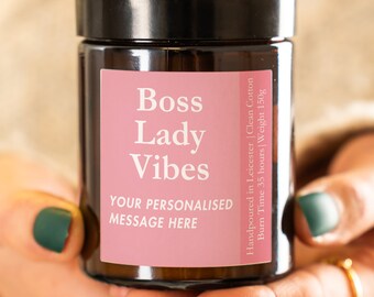 Personalised Powerful Gift, Boss Lady Vibes Candle, Custom Powerful Gift, Custom Funny Candle, New Beginnings, Empowering Gift, Chill Out