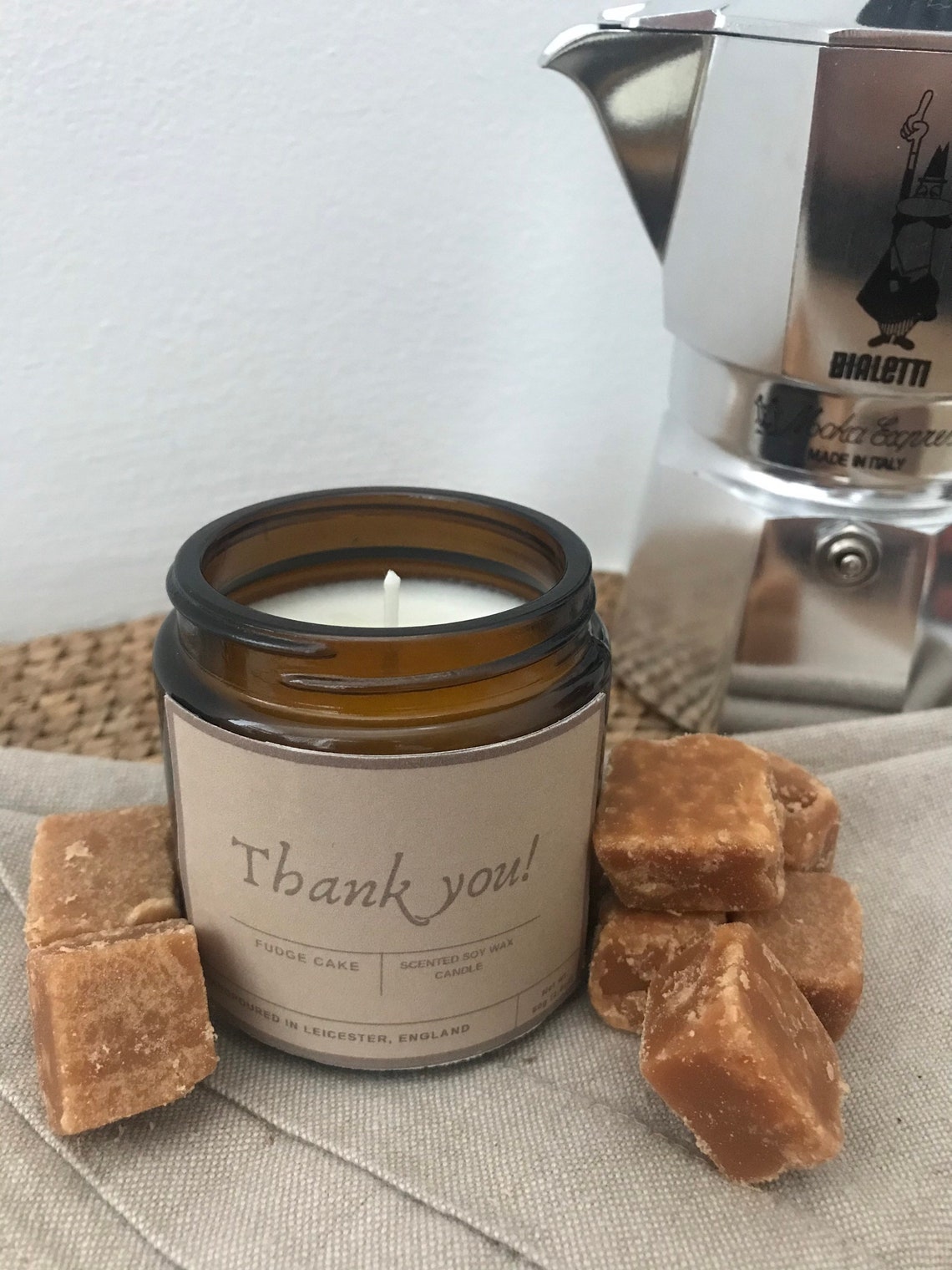 Personalised Scented White Soy Candle in Amber Mason Jar Etsy