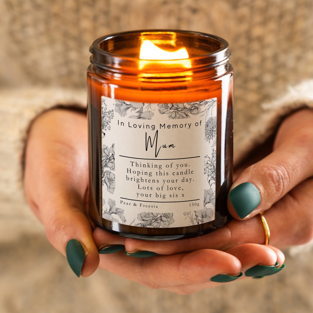 Personalised Heavenly Mother's Day Gift, in Loving Memory of Mum Candle