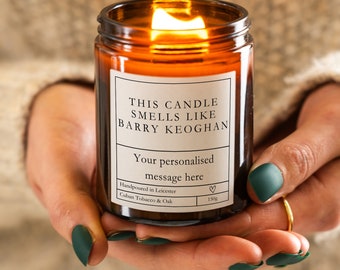 Smells Like Barry Keoghan Personalised Candle, Saltburn Gift for Friend, Funny Barry Keoghan Candle, Gift for Barry Keoghan Fan