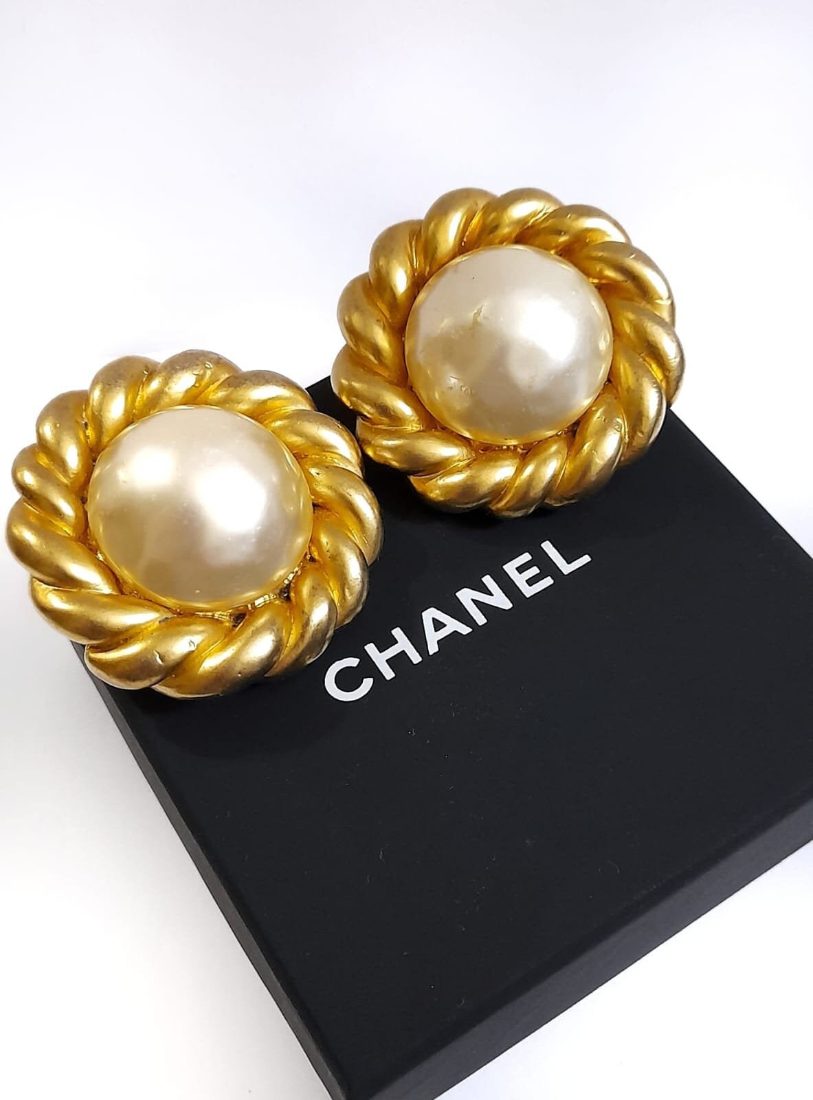 chanel rope earrings