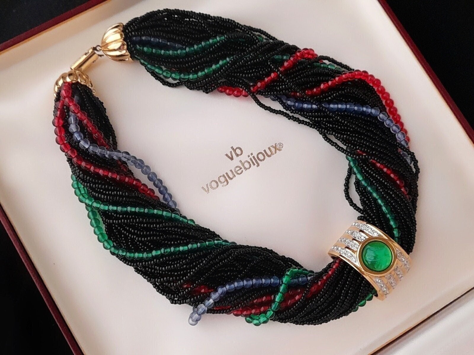 VOGUE BIJOUX ボーグビジュー ゴールド レッドカラー ネックレス Vogue bijoux - Etsy 日本