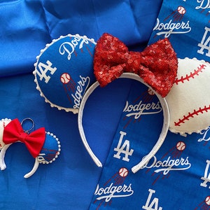 Dodger Mickey Ears + Keychain | Dodger Mickey Keychain | Dodger Mickey Ears | Mickey Ears | Mickey Keychain